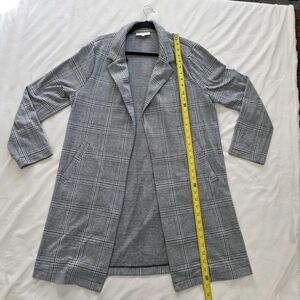 Gray Plaid Long Coat